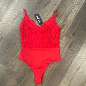 Boohoo premium lace body suit